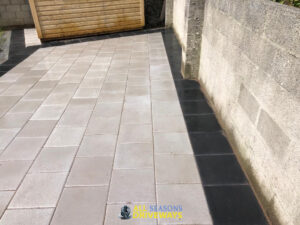 Birch Slabbed Patio with Charcoal Border in Dooradoyle, Co. Limerick