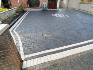 Driveway with Charcoal and Silver Grey Block Paving in Newmarket-on-Fergus, Co. Clare