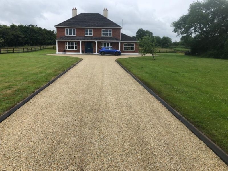 Tar and Chip Driveway with a Slabbed Patio in Cross, Co. Clare